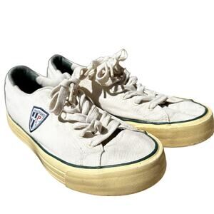 VTG Polo Sport Platform Sneakers 90s Classic Embroidered Logo Lace Up White 8.5